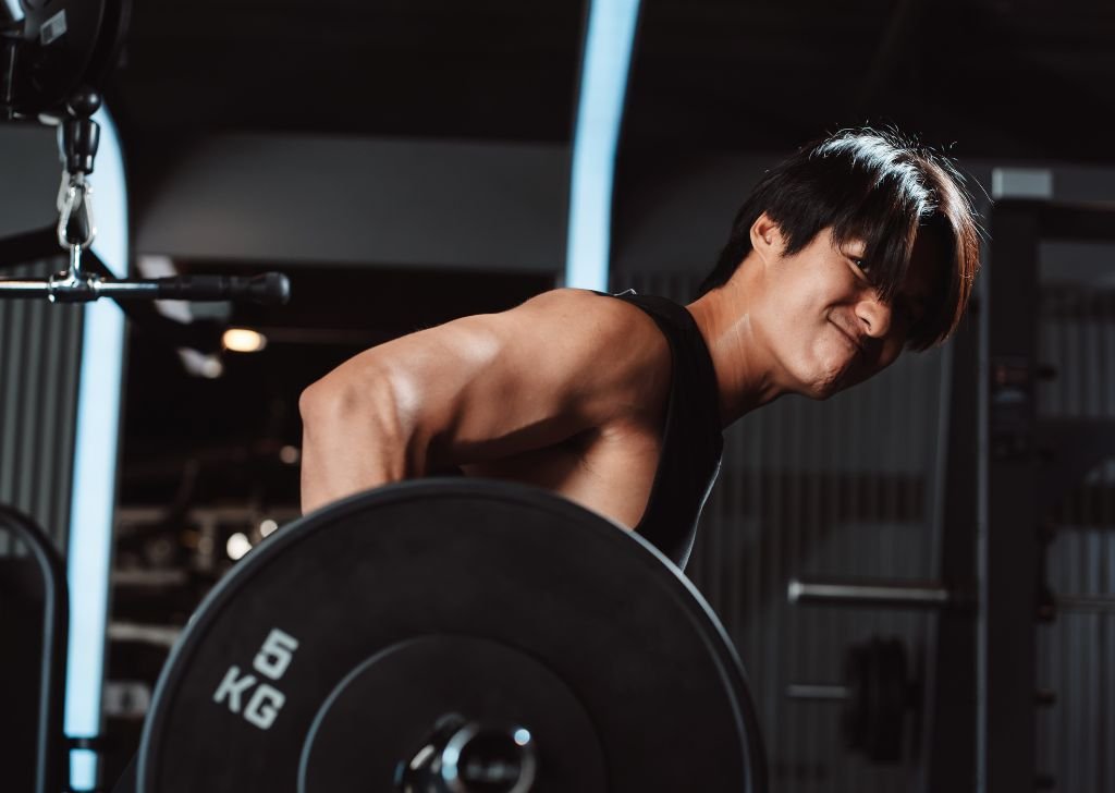 A bodybuilder doing deadlifts in Petaling Jaya.