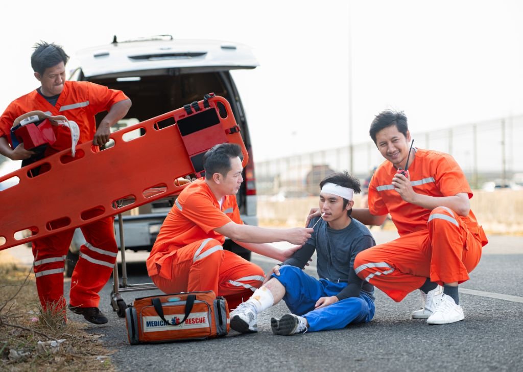 A Petaling Jaya resident had an accident which may cause a slipped disc.