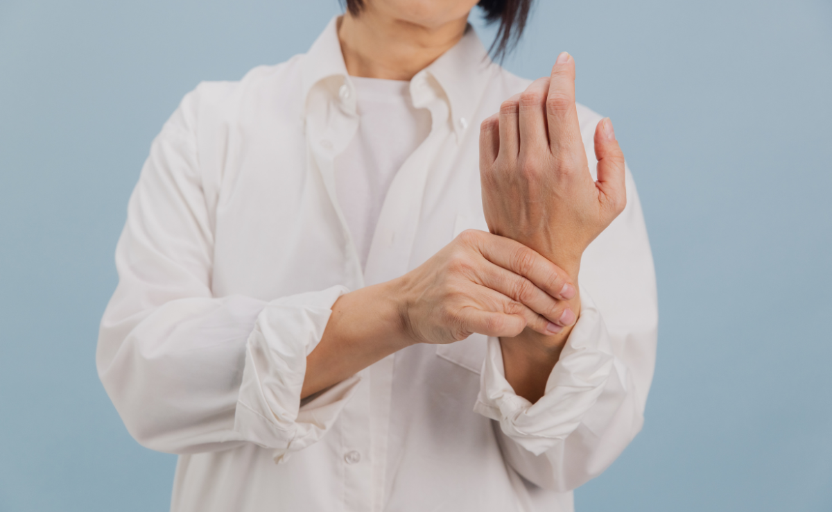 Female suffering from wrist joint pain