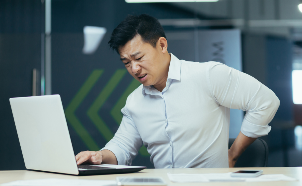 Office worker back pain
