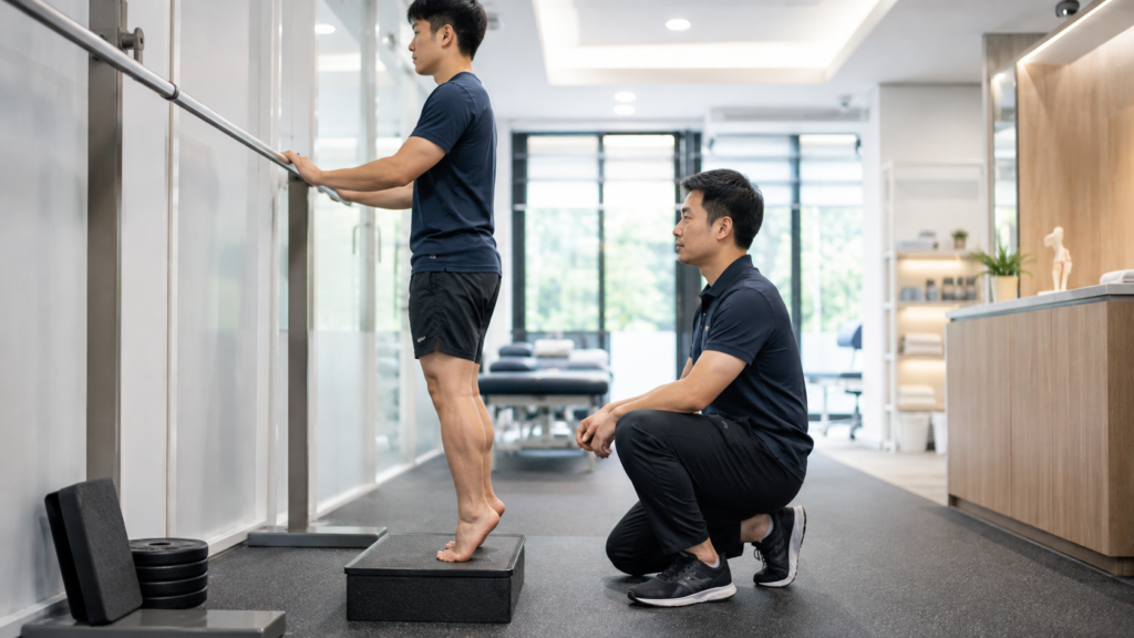 Shockwave Therapy for Plantar Fasciitis — Why It Works When Rest Alone Doesn't 3 Calf strengthening exercise for plantar fasciitis